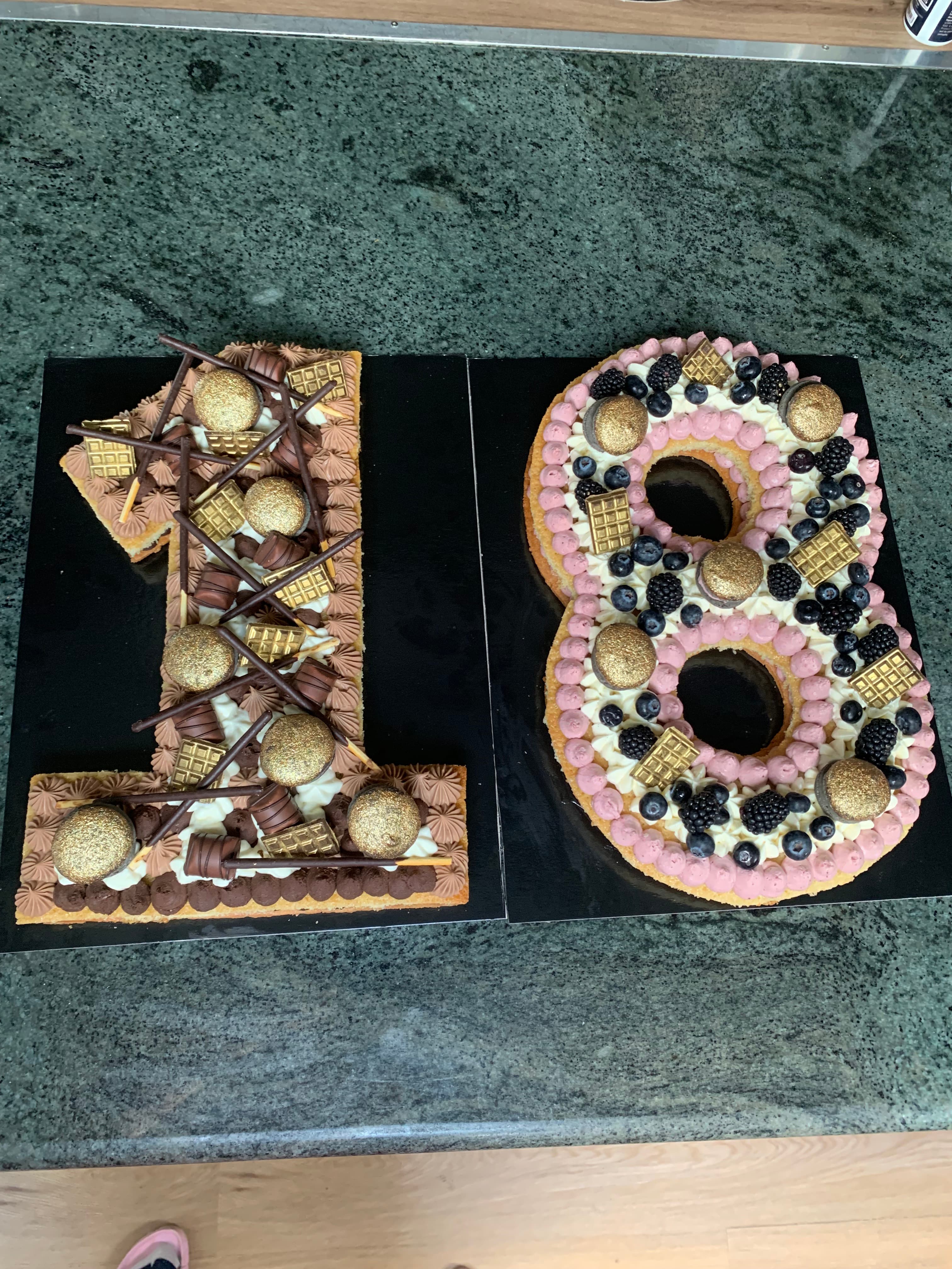 Number cake 18 ans majorité Number cake 18 ans majorité, gâteau anniversaire personnalisé Montauban